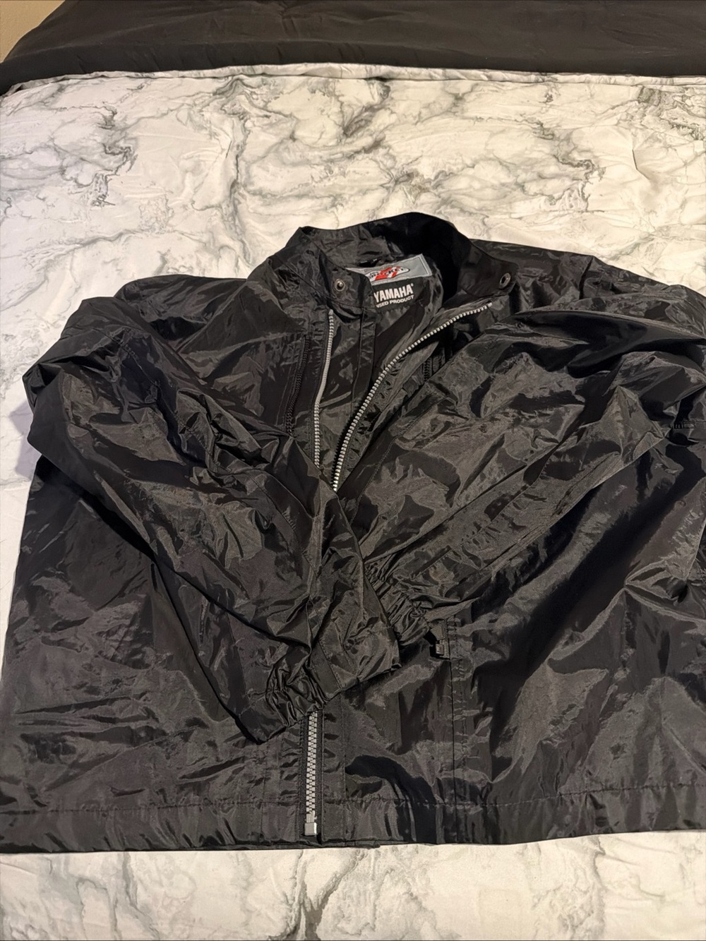 Yamaha Black Men's Lightweight Windbreaker Jacket with Zip